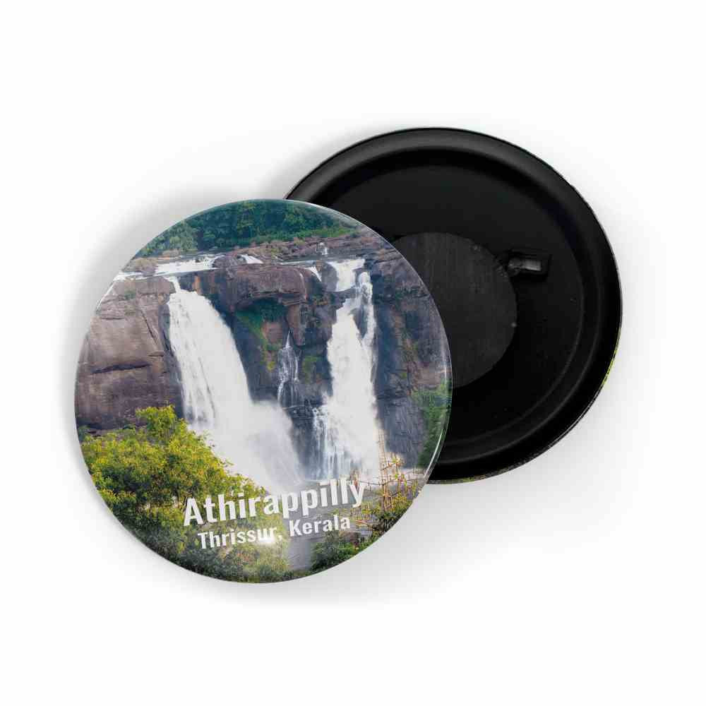 dhcrafts Fridge Magnet Multicolor Athirappilly D3 Kerala Glossy Finish Design Pack of 1 (58mm)